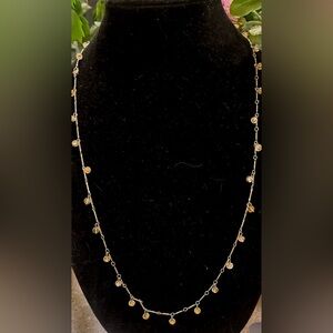 Delicate Gold Tone Beaded Necklace